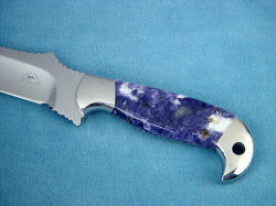 "PJ" obverse side handle detail: Scapolite gemstone