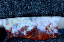 Bay of Fundy Agate has flames and wonderful forms of color and fossils