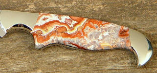 Crazy Lace Agate Gemstone custom knife handle